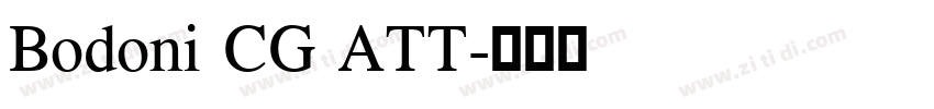 Bodoni CG ATT字体转换